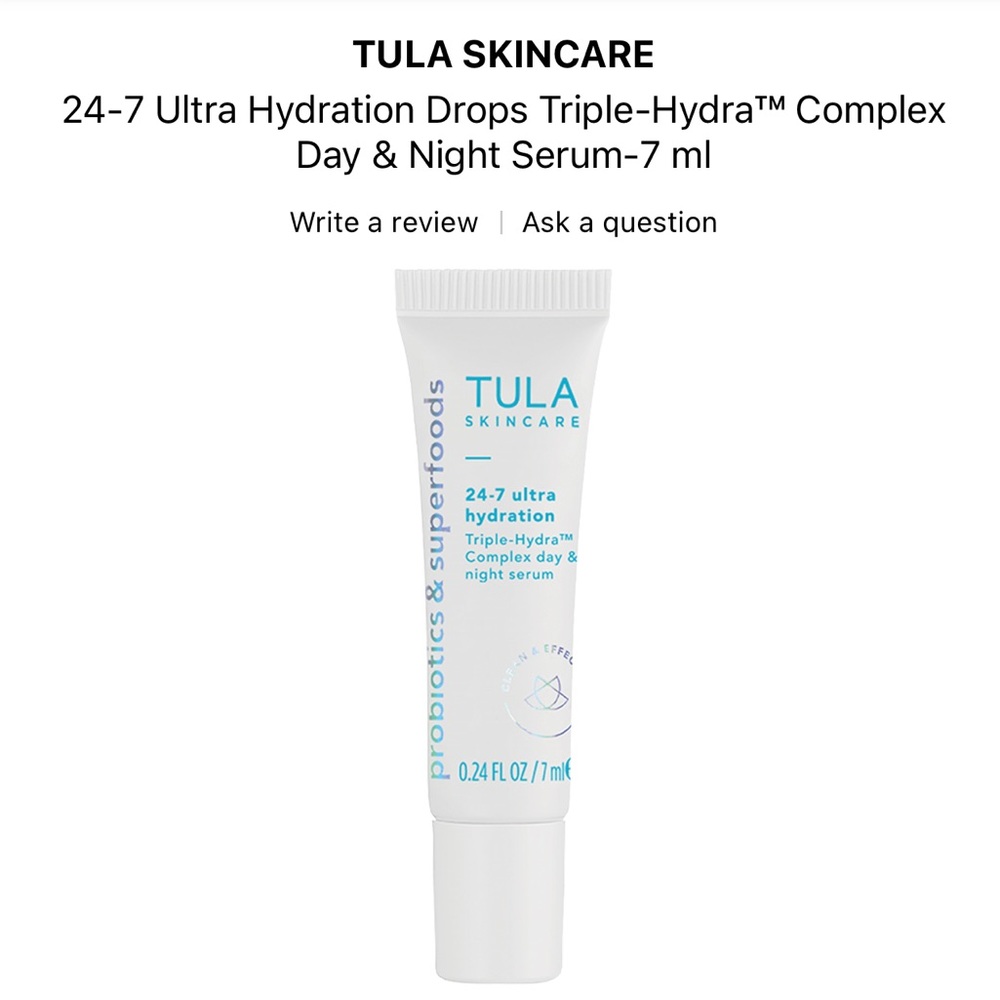 8/$50 Tula 24-7 Ultra Hydration Triple-Hydra Complex Day And Night Serum…